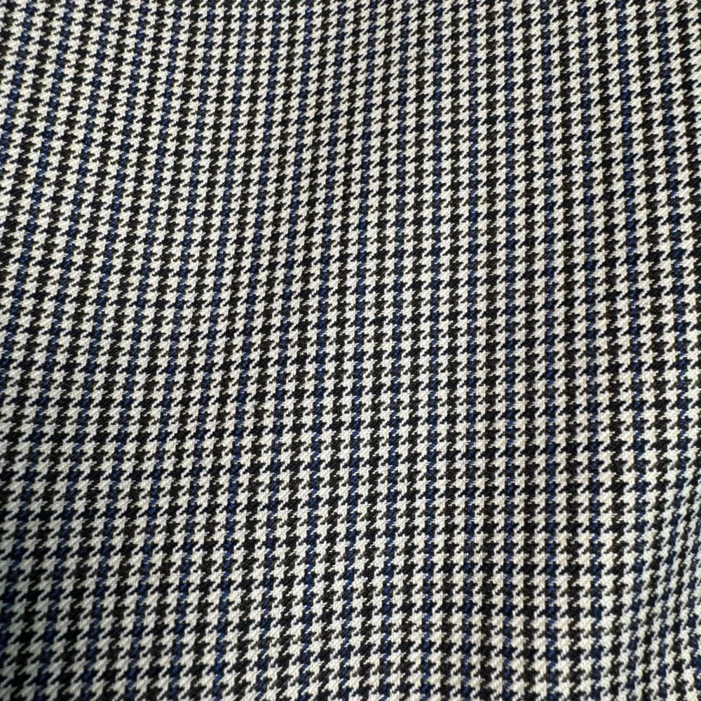 Vintage Stafford Blazer Mens 43R Grey Houndstooth Worsted Wool‎ Blend Sport Coat